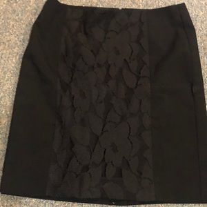 Lace panel pencil skirt